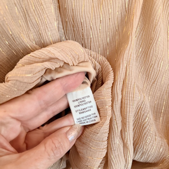 Blu Pepper Gold Thread Balloon Sleeve Blouse (Size M) - Picture 8 of 8